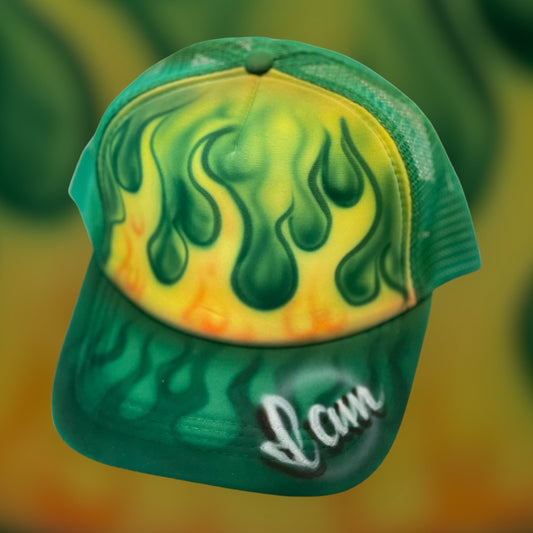 I AM Trucker Hat Yellow/Green